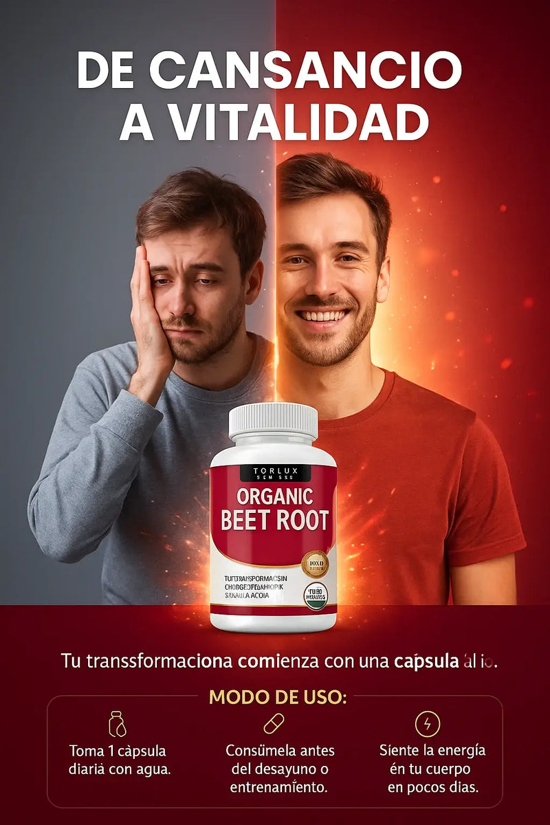 Toplux Nutrition® Beet Root | Energía & Rendimiento Natural | 40% OFF