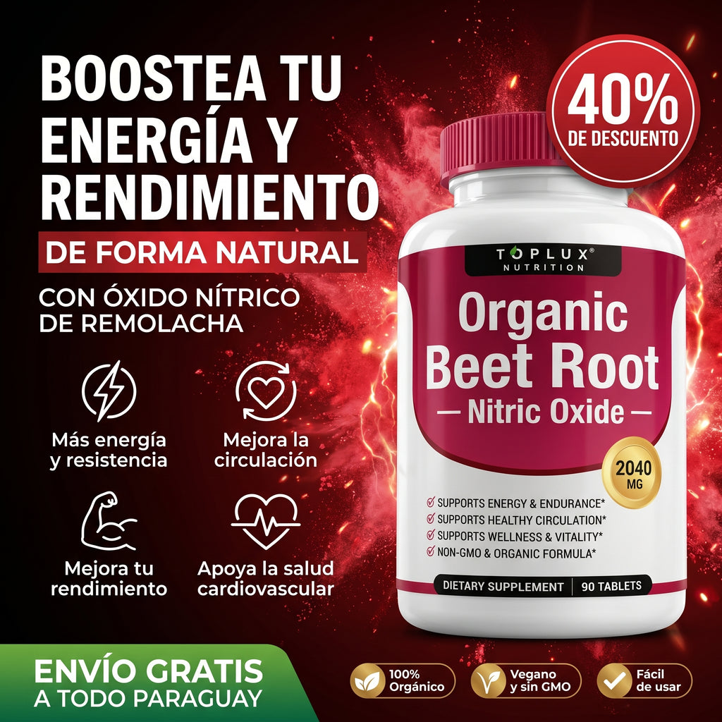 Toplux Nutrition® Beet Root | Energía & Rendimiento Natural | 40% OFF